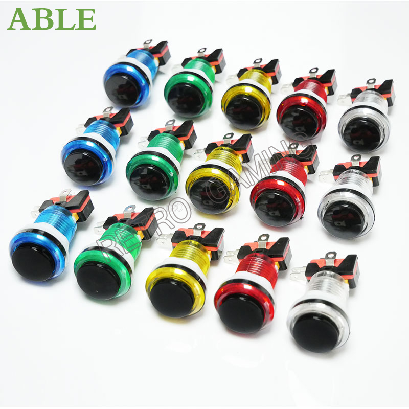 Arcade Button Pcb - 12 Uds. Botón pulsador LED Arcade