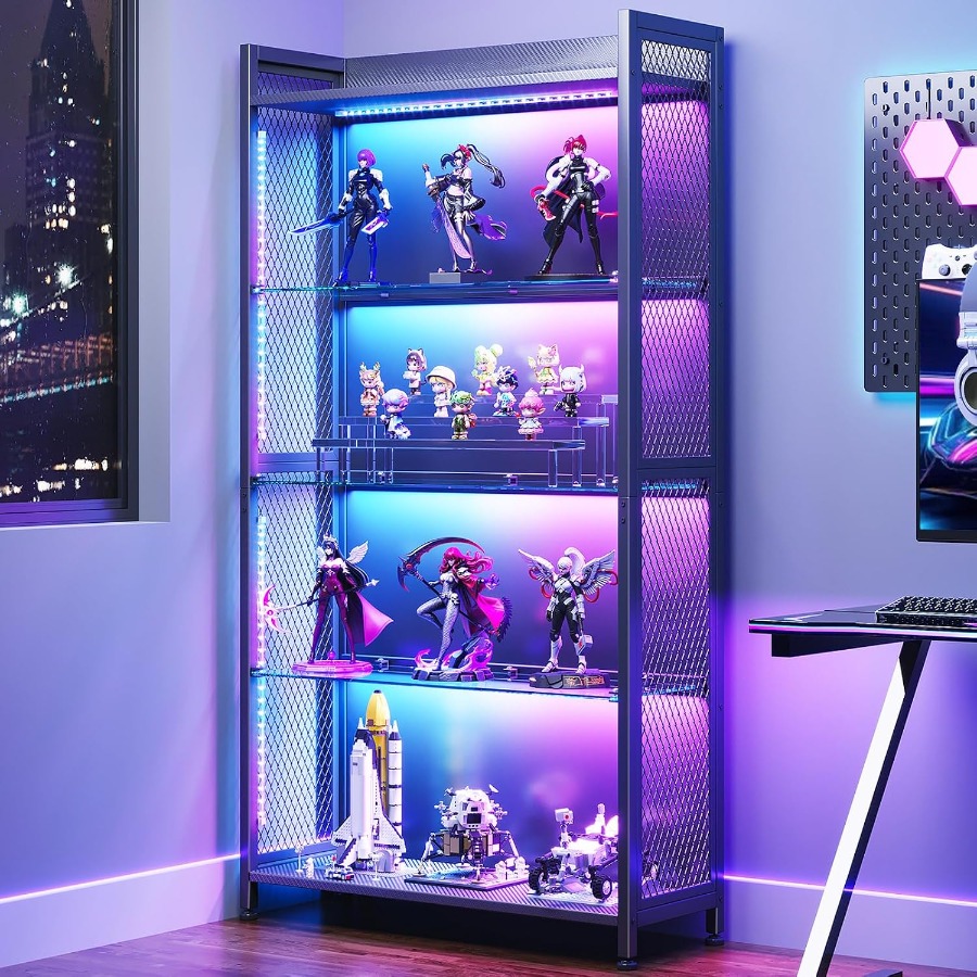 Glass Cabinet Display - Vitrina con estantes de cristal, mueble