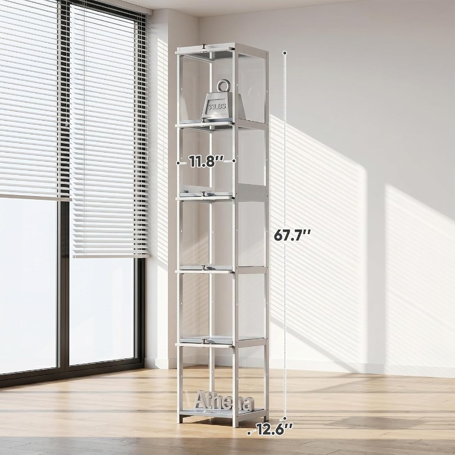Vitrina de exhibición con puer - Glass Cabinet Display reseña y precio