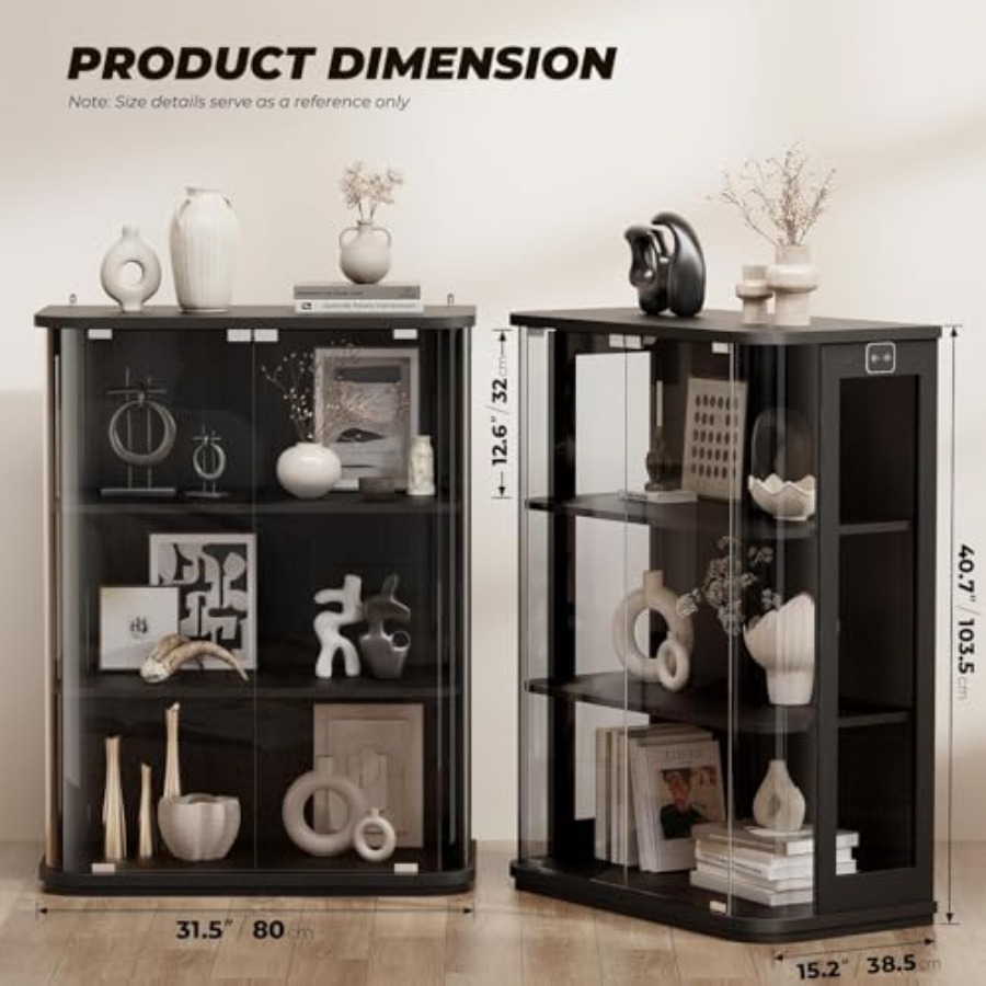 Vitrina de exhibición redonda  - Glass Cabinet Display reseña y precio