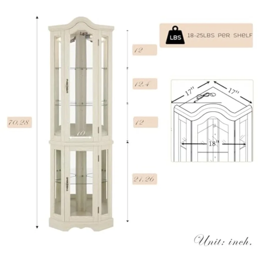 Vitrina de esquina para guarda - Glass Cabinet Display reseña y precio