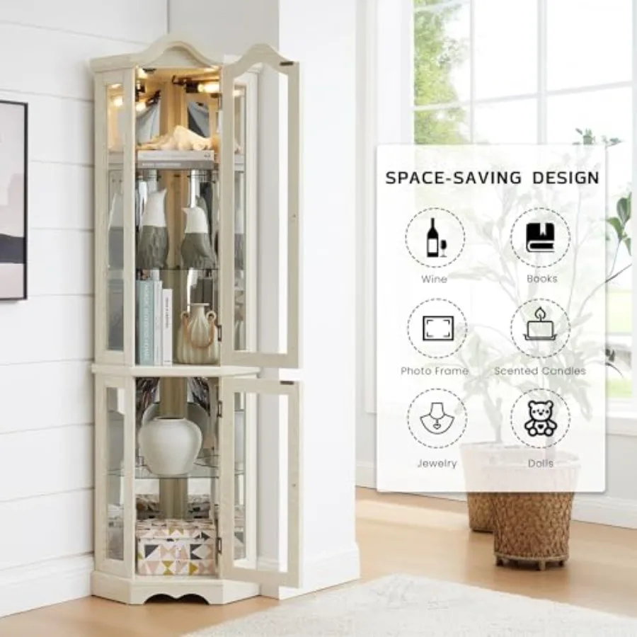 Vitrina de esquina para guarda - Glass Cabinet Display reseña y precio
