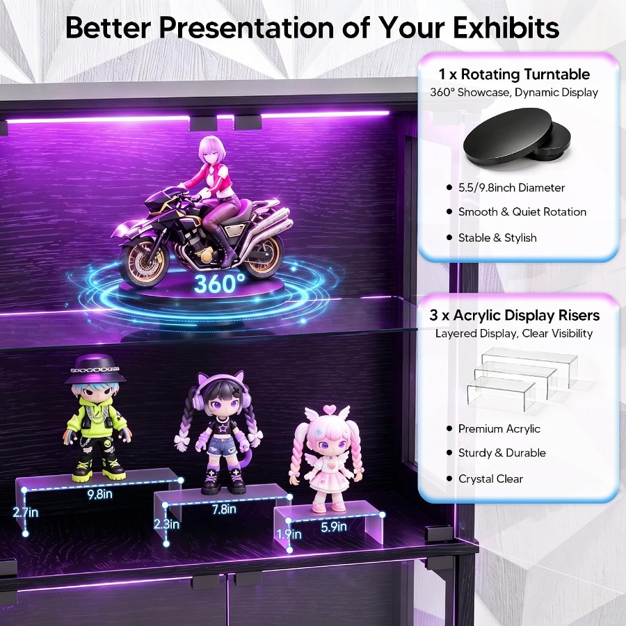 Vitrina con Puerta de Vidrio,  - Glass Cabinet Display reseña y precio