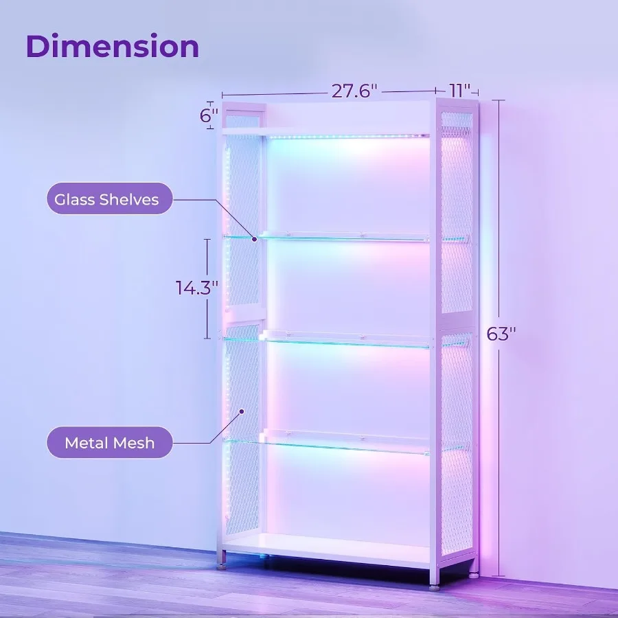 Vitrina con Estantes de Vidrio - Glass Cabinet Display reseña y precio