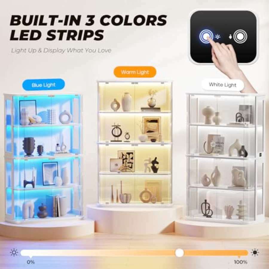 Vitrina de exhibición redondea - Glass Cabinet Display reseña y precio
