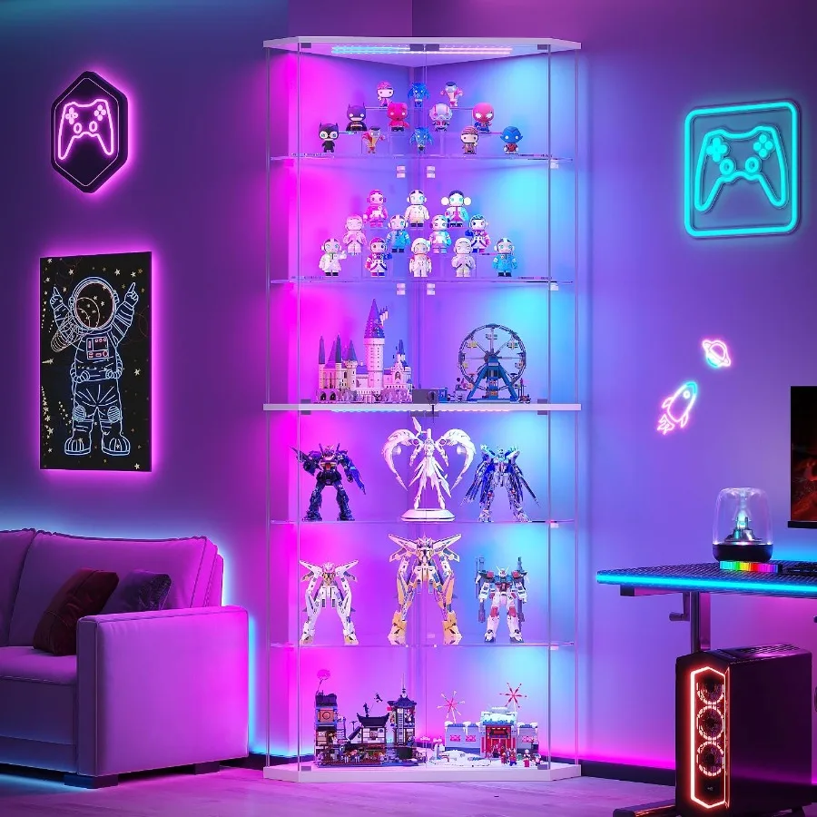 Vitrina de Vidrio con Iluminac - Glass Cabinet Display reseña y precio