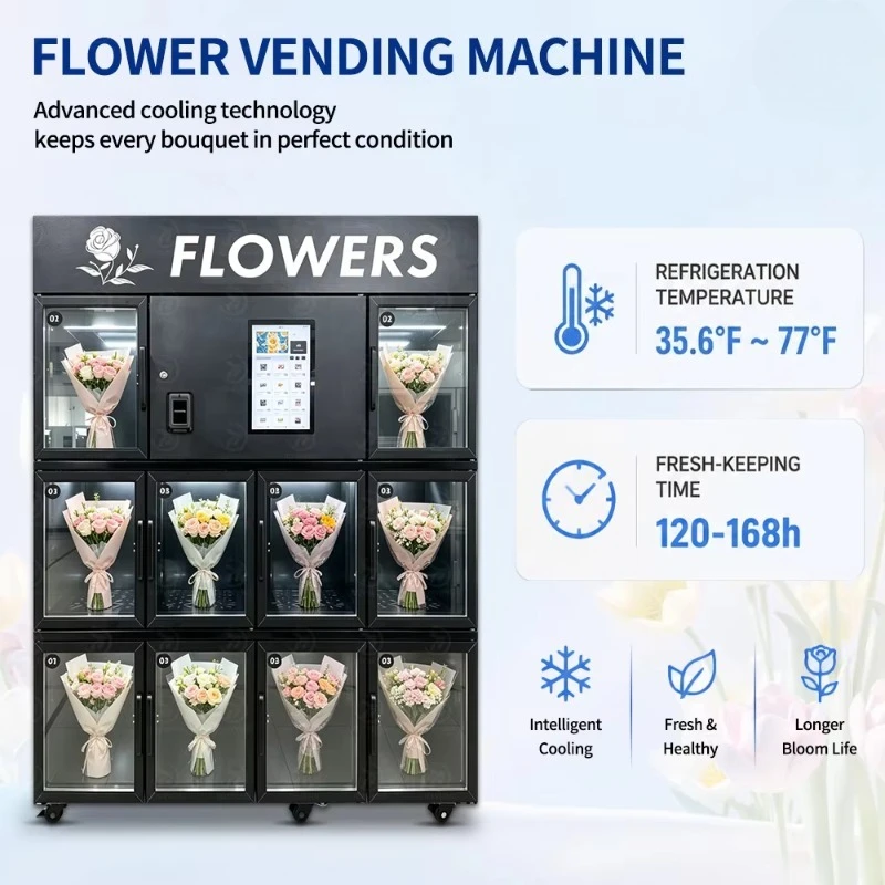 Máquina expendedora de flores  - Vending Machine Qr Code reseña y precio