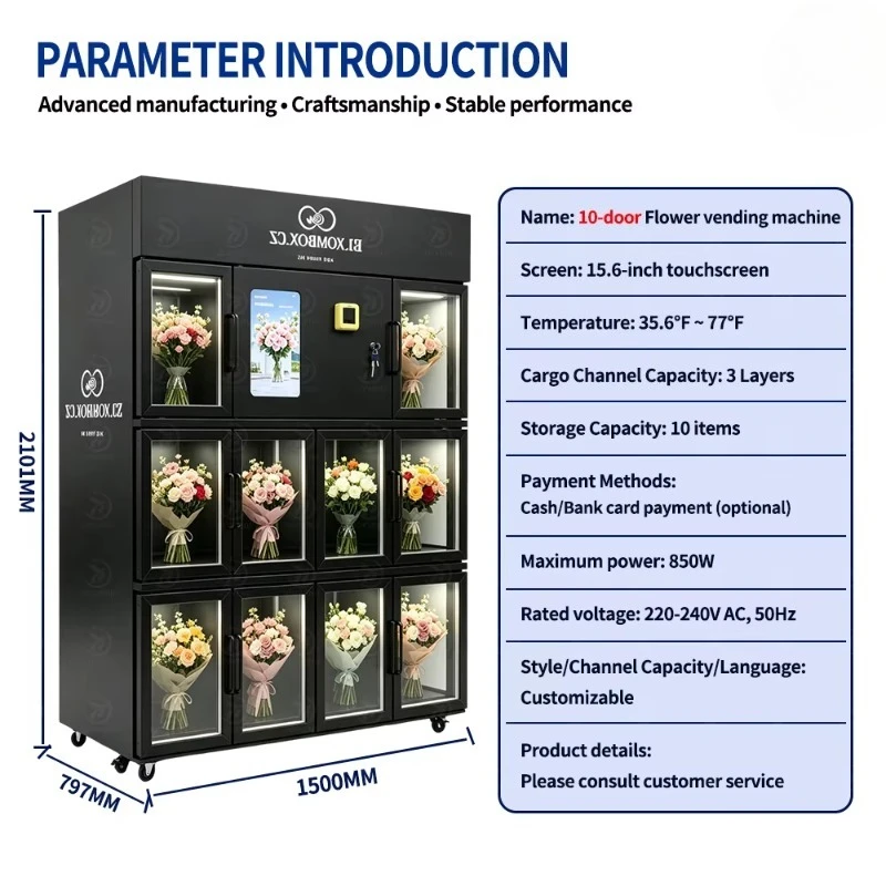 Máquina expendedora de flores  - Vending Machine Qr Code reseña y precio