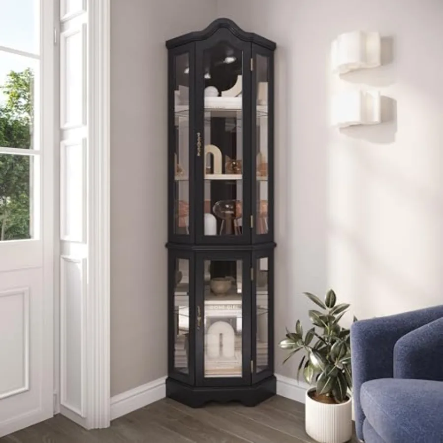 Vitrina de cristal con ilumina - Glass Cabinet Display reseña y precio