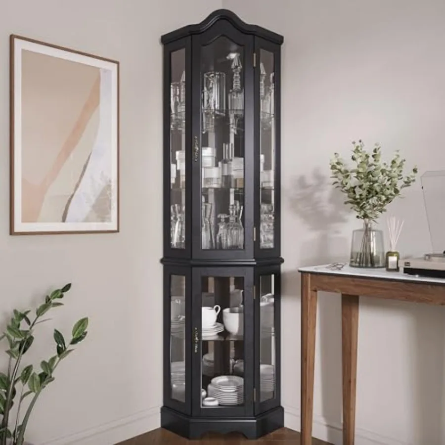 Vitrina de cristal con ilumina - Glass Cabinet Display reseña y precio