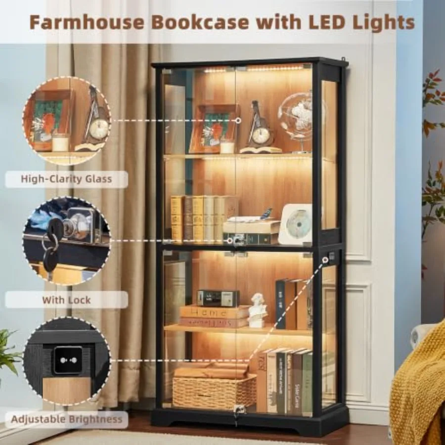 Vitrina de cristal de estilo r - Glass Cabinet Display reseña y precio