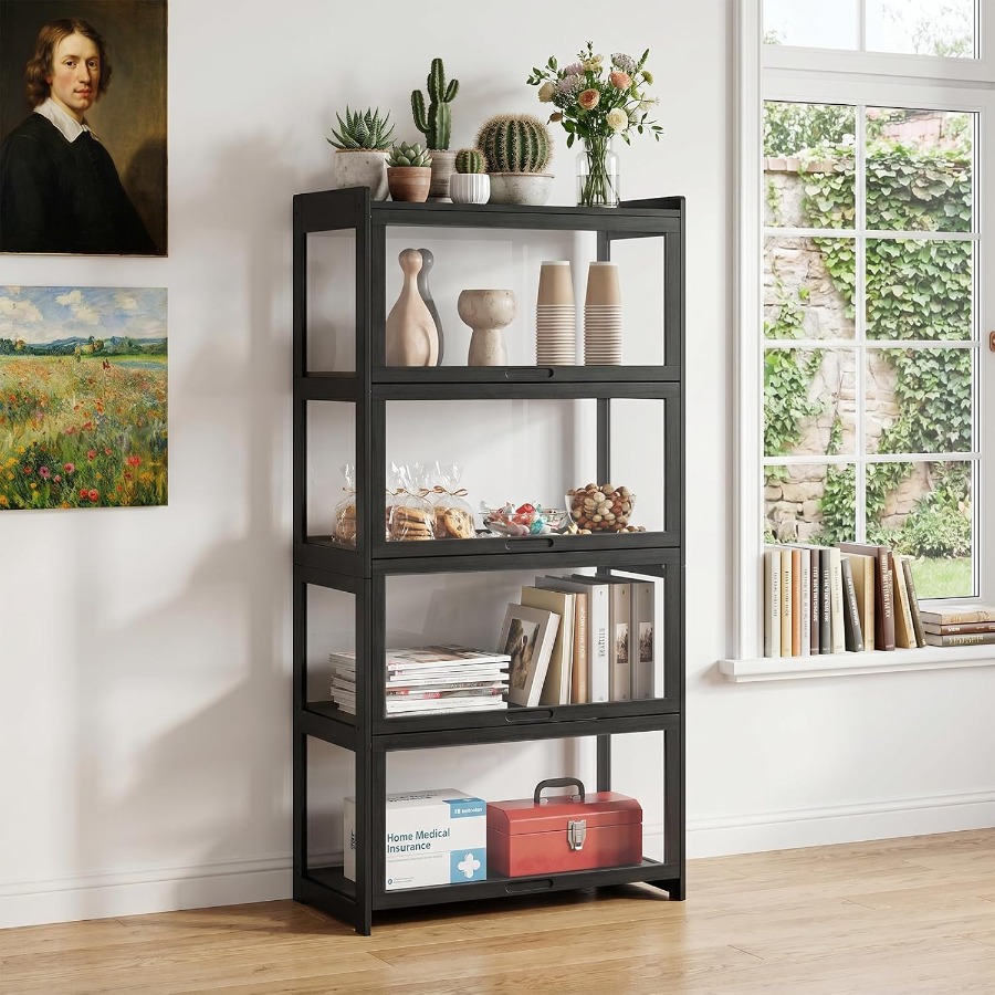Vitrina de exhibición con puer - Glass Cabinet Display reseña y precio