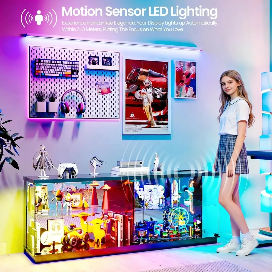 Vitrina con pantalla RGB de 59 - Glass Cabinet Display reseña y precio